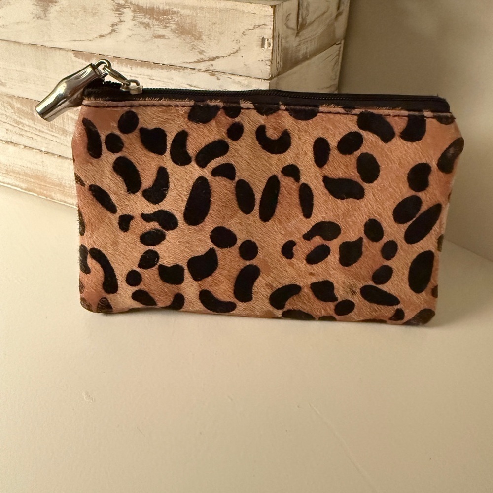 Joss Designs Carmel Leopard Print Small Coin Purse with Zipper Vintage Y2K